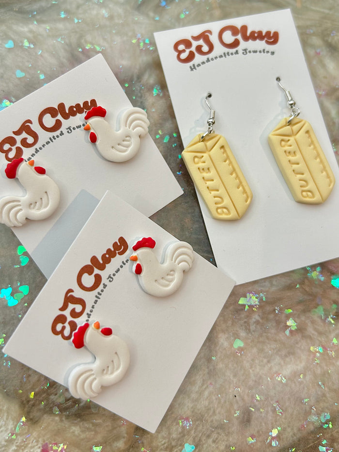 Butter clay earrings