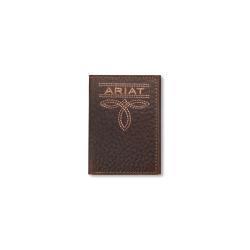 Ariat Mens Trifold Style Wallet Bug Stitch Brown