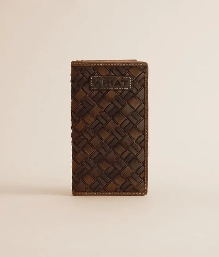 Ariat Rodeo Basket Weave Leather Wallet