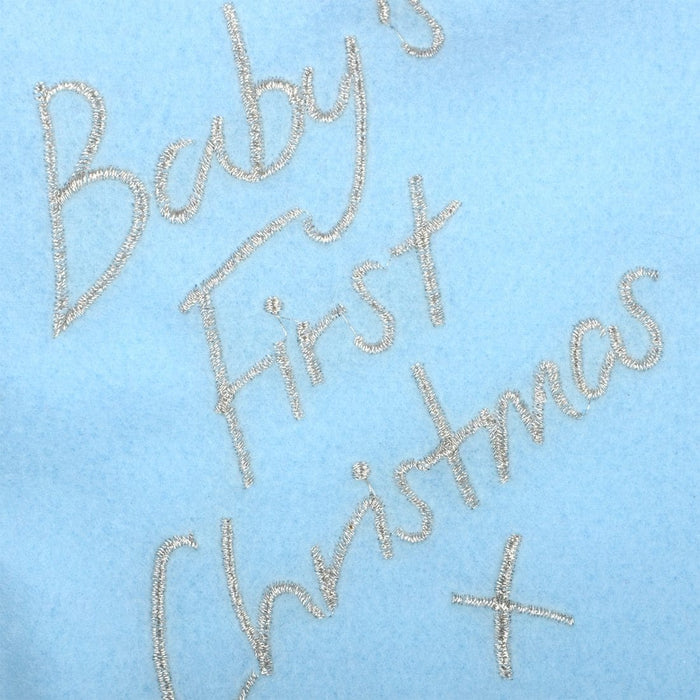 Babys 1st First Christmas Stocking Newborn Boy Gift Blue