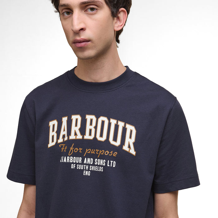 Barbour - Fort Relaxed Graphic T-Shirt in Navy - Nigel Clare