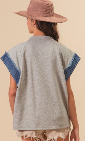 Denim Star Top - SexyModest Boutique