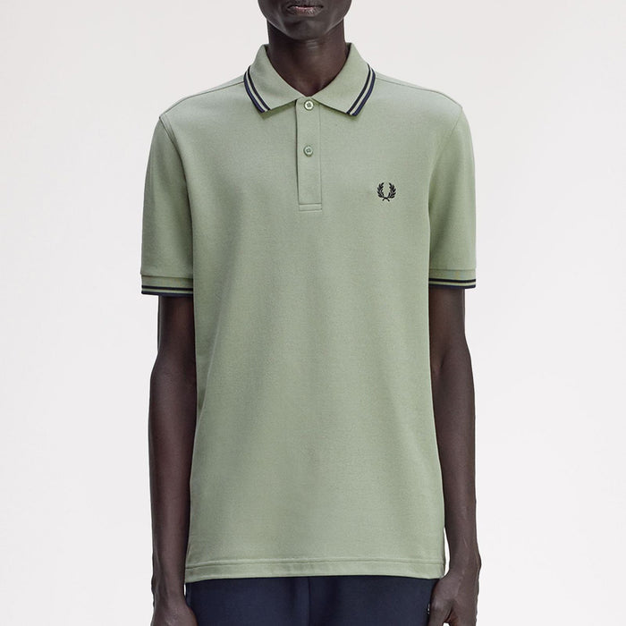Fred Perry - Twin Tipped Polo in Bay Leaf - Nigel Clare