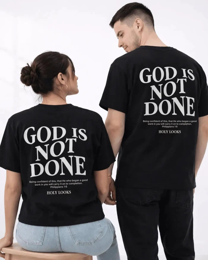 God Is Not Done Tee Black - Holy Looks