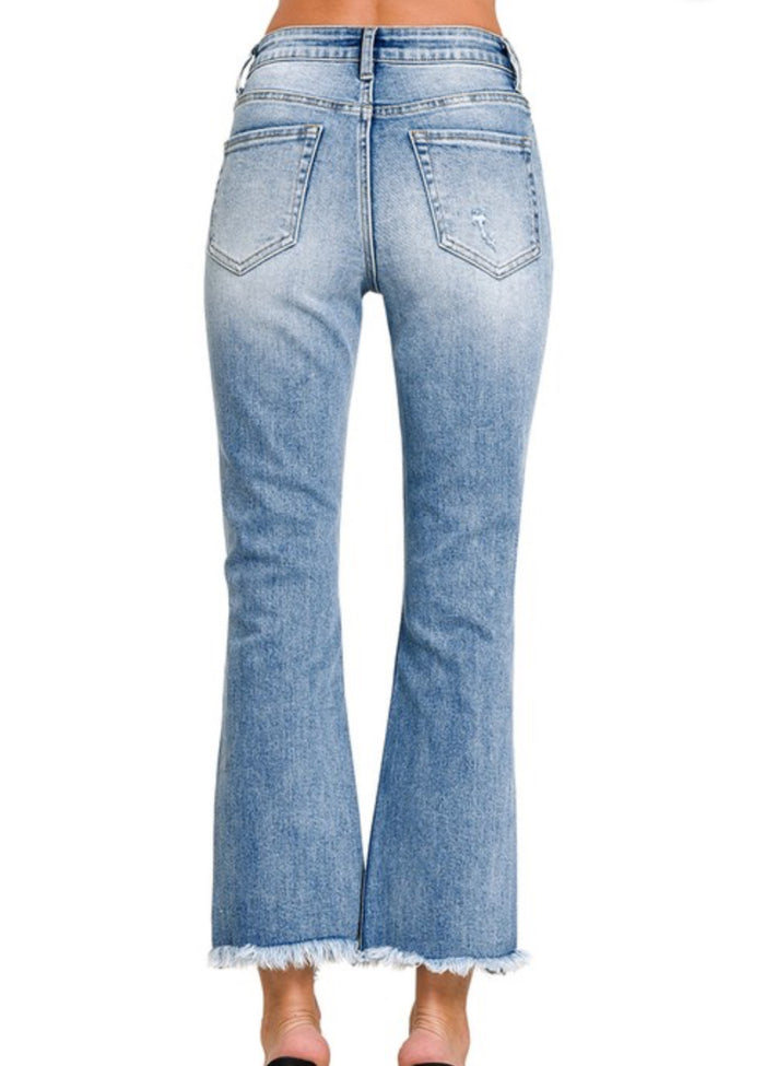 High Rise Straight Denim Jeans