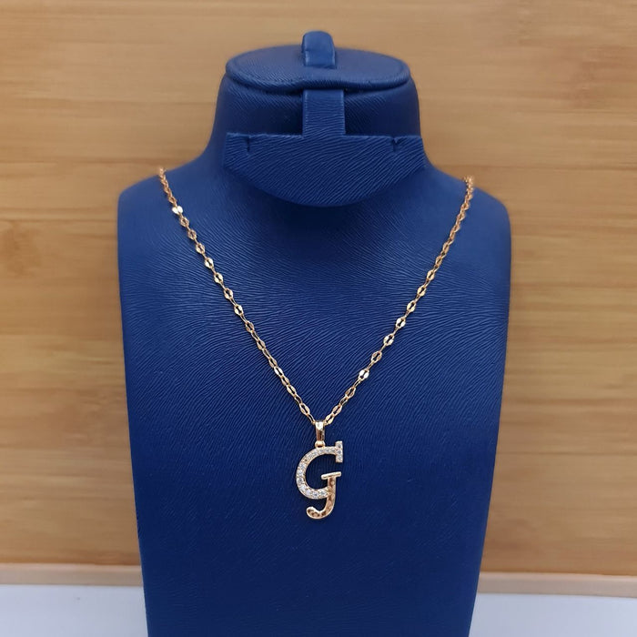 Initial Pendant Necklace -G