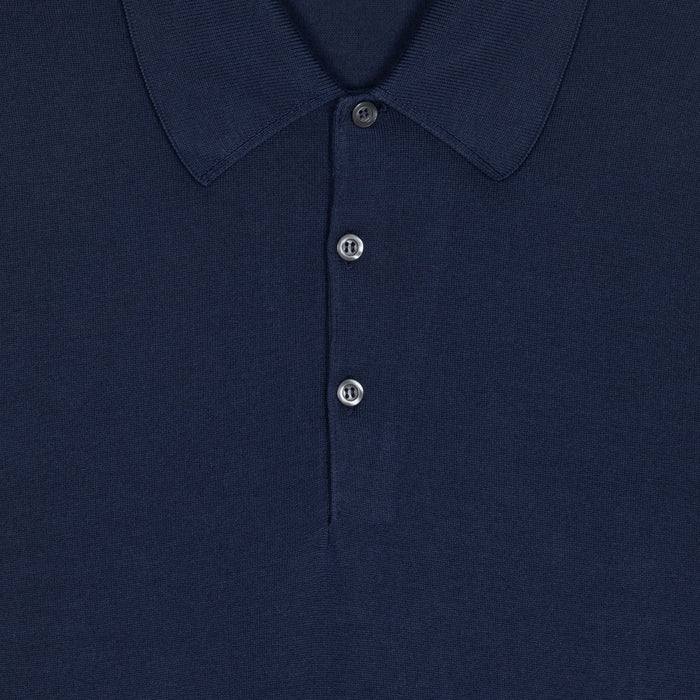 John Smedley - Isis Polo Shirt in French Navy - Nigel Clare