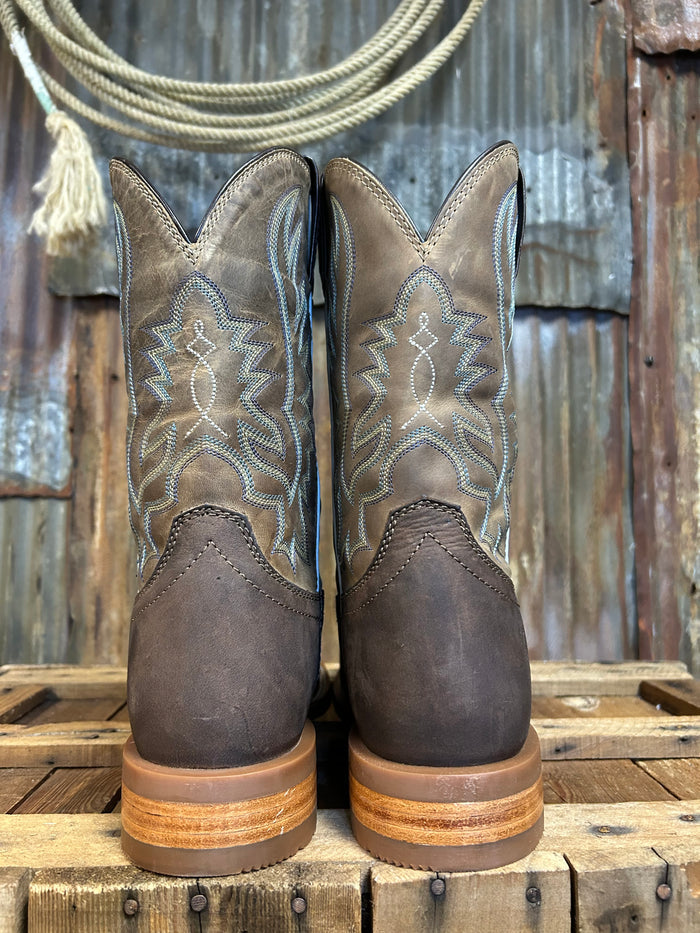 Justin Rustle Grizzly Cowhide Western Boot