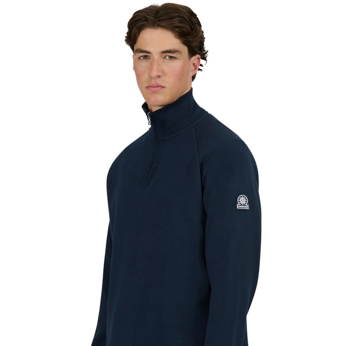 Sandbanks - Interlock Quarter Zip in Navy - Nigel Clare