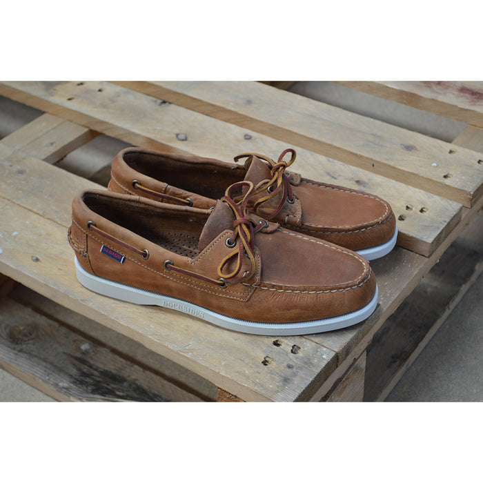 Sebago Dockside Oiled Waxy Deck Shoe - Crazy Horse