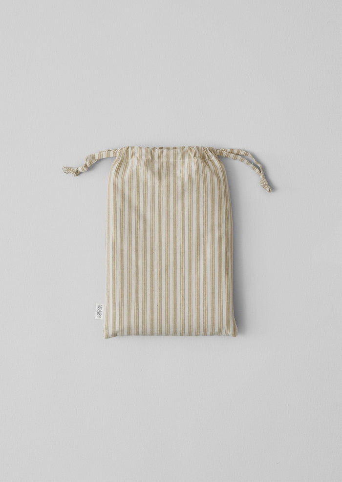 Ticking Stripe Cotton Oxford Pillowcase | Ecru/Straw
