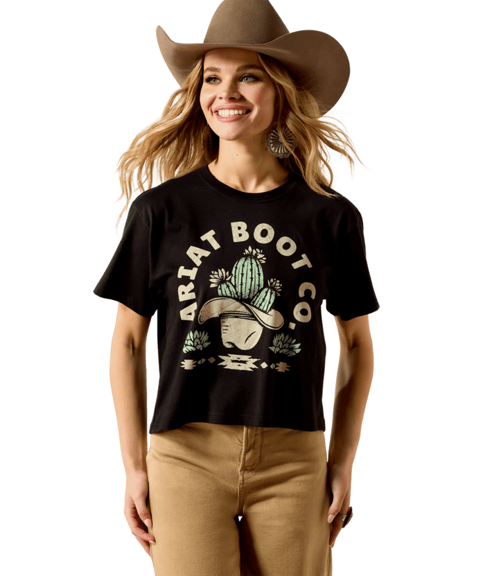 Women's Ariat Cactus Cowboy Crop Tee