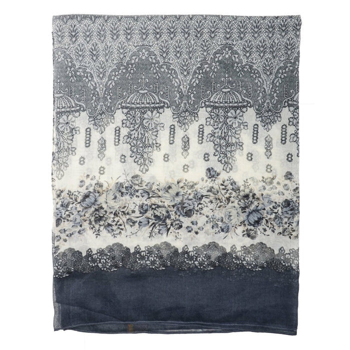 Womens Soft Monaco Printed Lightweight Sheer Scarf