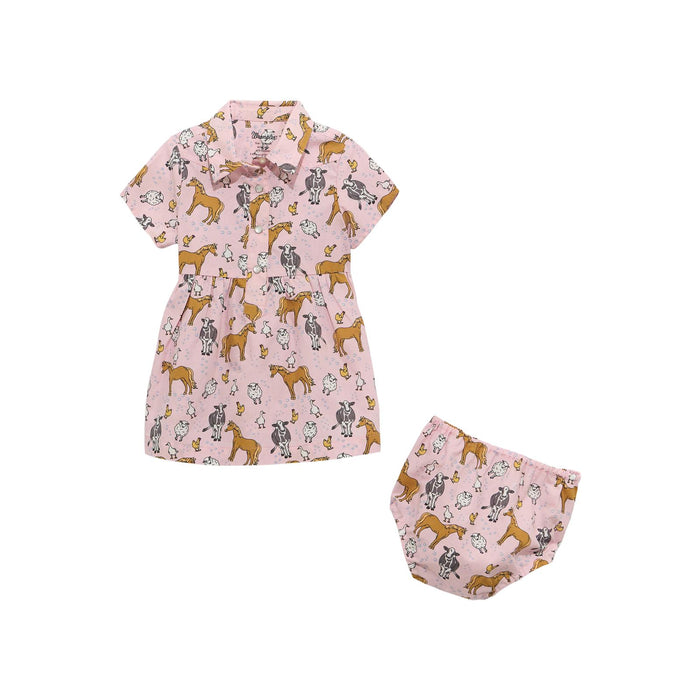 Wrangler Snap Dress in Pink