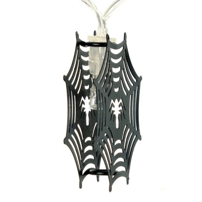 10 Spiders Web String Lights LED Halloween Party Decorations