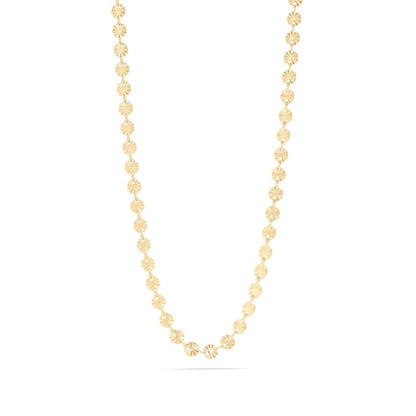 18K Gold PVD Stainless Steel Sunburst Chain Necklace