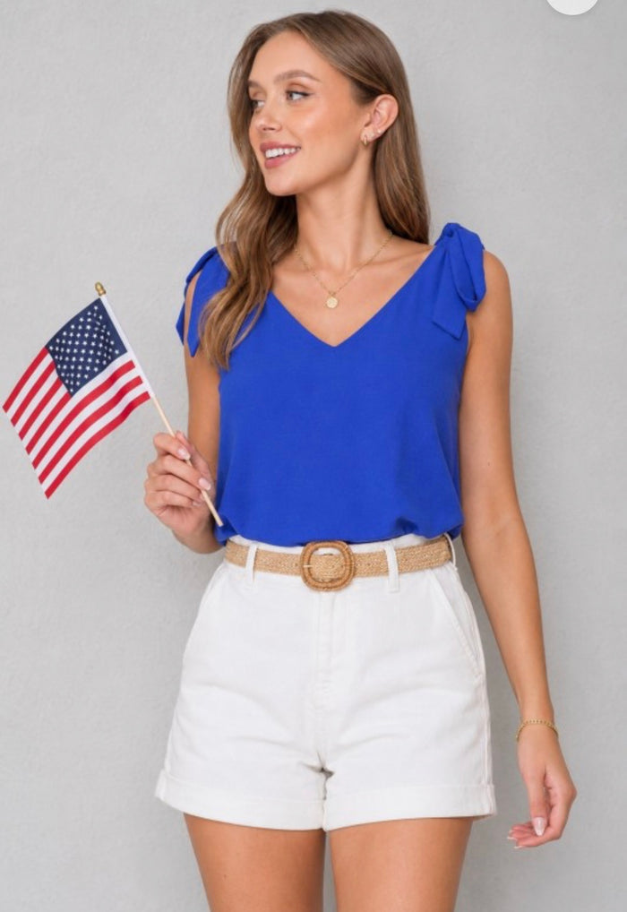 4 COLORS! Tie Strap Airflow Game Day Top