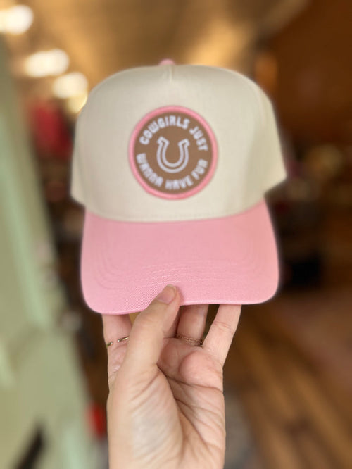 Cowgirls just wanna have fun canvas hat