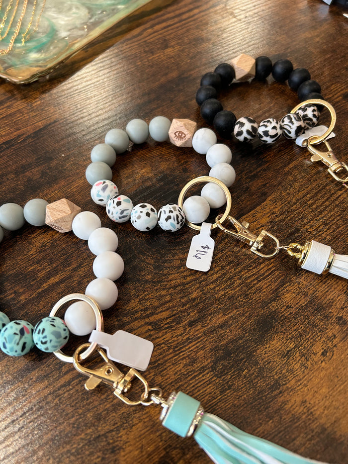 Rubber beaded keychains