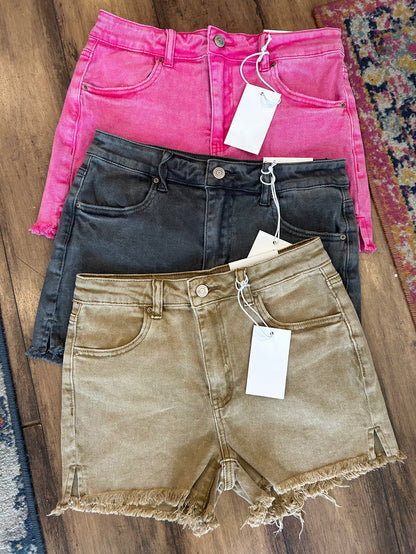 Mineral wash shorts