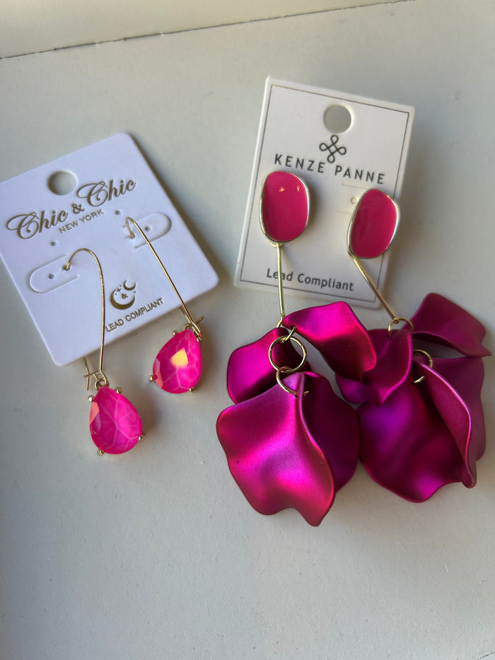 Pink earrings