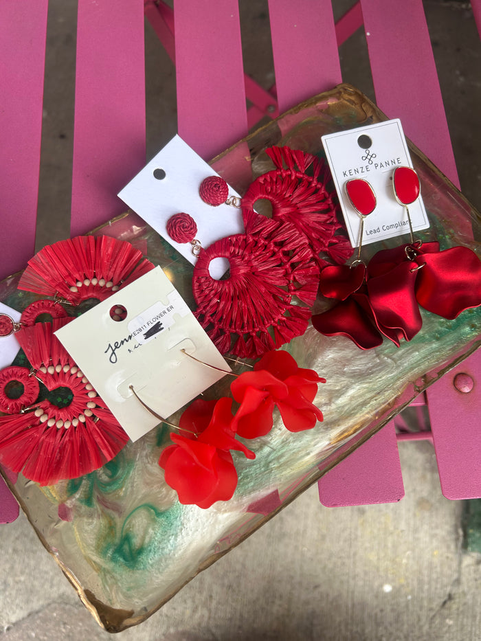 Red Derby earrings