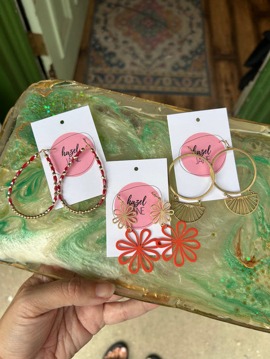 Gold based earrings