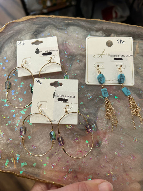 New gold earrings
