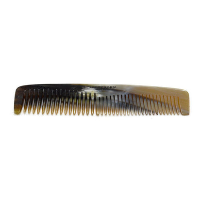 ABBEYHORN Horn Double Tooth Comb & Case