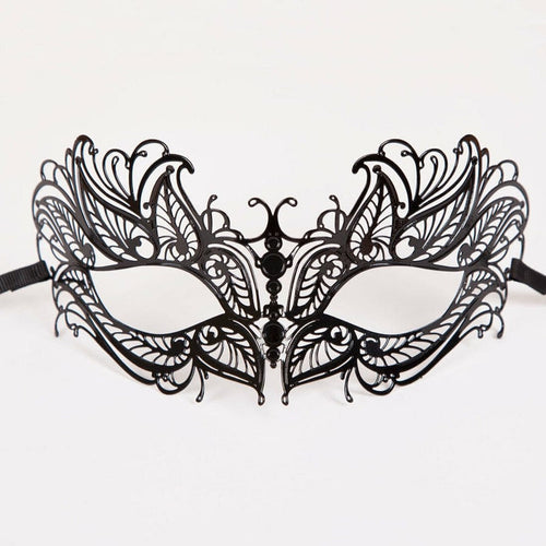 Adults Black Eyemask Fancy Dress party Accessory (D)
