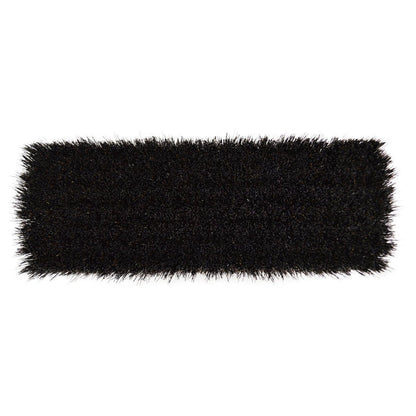A wooden shoe shine brush with horsehair bristles, one with the brand 'AFPOS' visible on the top.