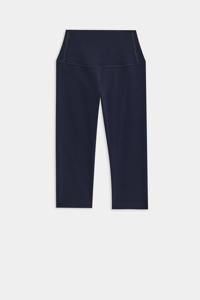 Airweight High Waist 16" Legging by SPLITS59 is shown on a plain, light-toned background and features a high waistband in black.