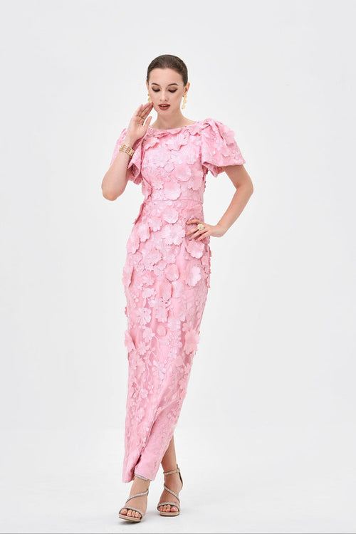 Alinda Puff Sleeve Floral Midaxi - Dress - Bariano