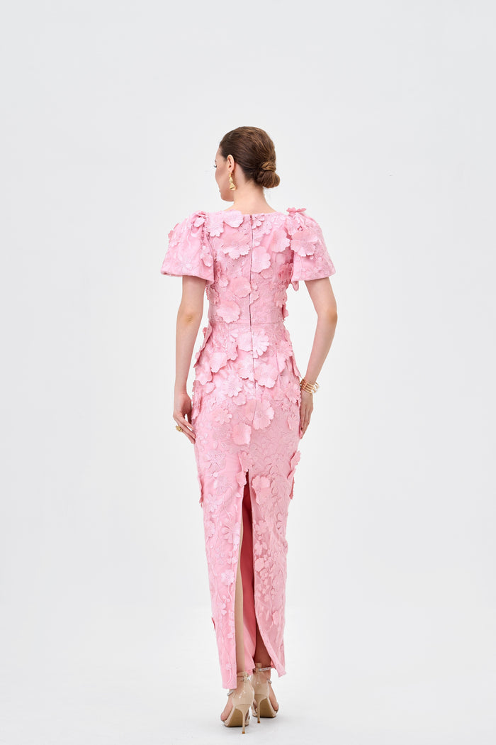 Alinda Puff Sleeve Floral Midaxi - Dress - Bariano