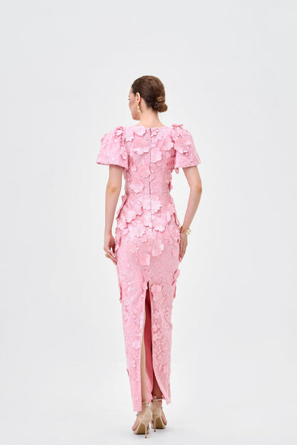 Alinda Puff Sleeve Floral Midaxi - Dress - Bariano