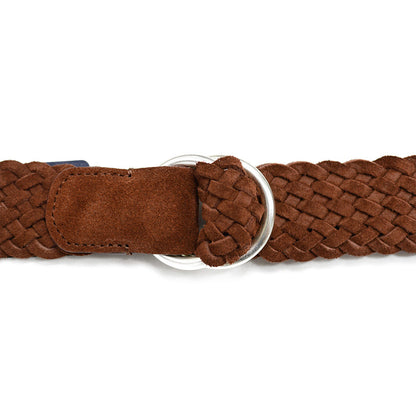 Anderson's (A3411) - 3.5 cm Double Buckle Woven Suede Belt
