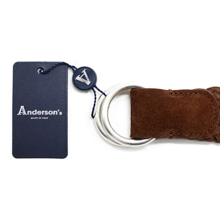 Anderson's (A3411) - 3.5 cm Double Buckle Woven Suede Belt