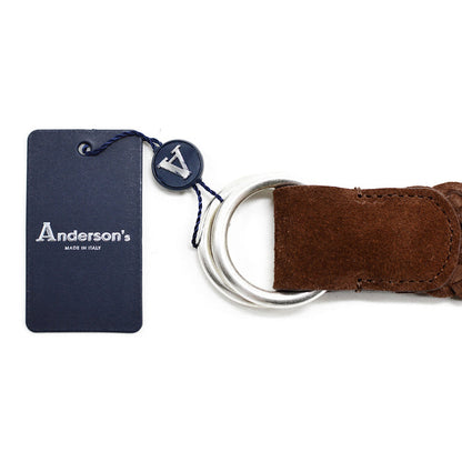 Anderson's (A3411) - 3.5 cm Double Buckle Woven Suede Belt
