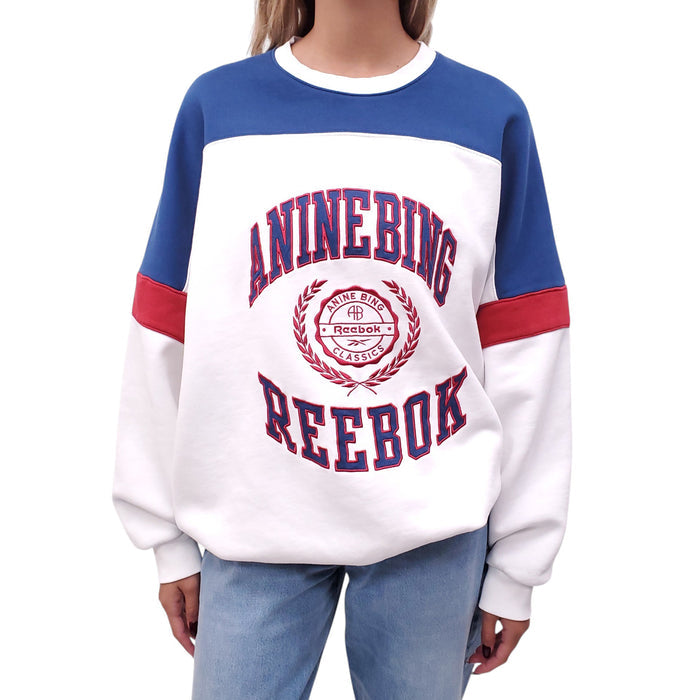 ANINE BING X REEBOK OVERSIZED LOGO SWEATSHIRT - SIZE S
