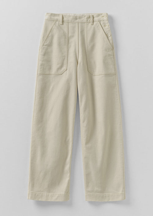 Annie Organic Denim Full Length Jeans | Ecru