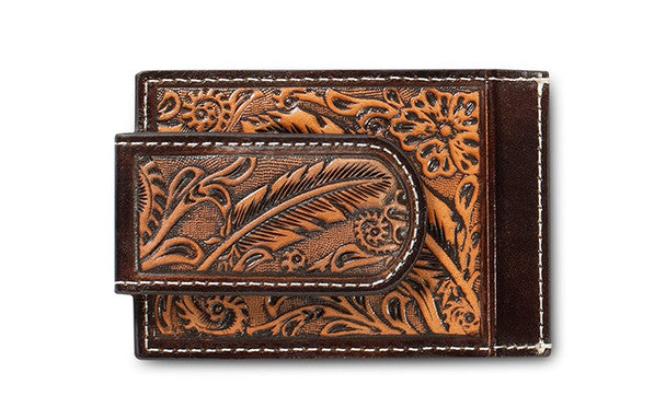 Ariat Embossed Money Clip Wallet