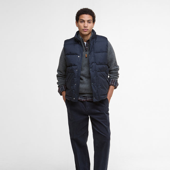 Barbour - Brampton Puffa Gilet in Navy - Nigel Clare