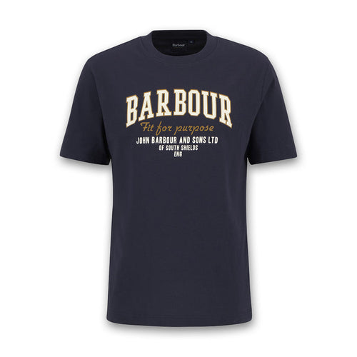 Barbour - Fort Relaxed Graphic T-Shirt in Navy - Nigel Clare