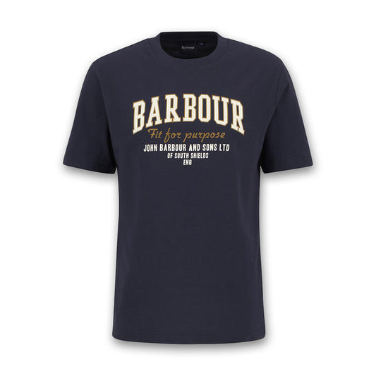 Barbour - Fort Relaxed Graphic T-Shirt in Navy - Nigel Clare