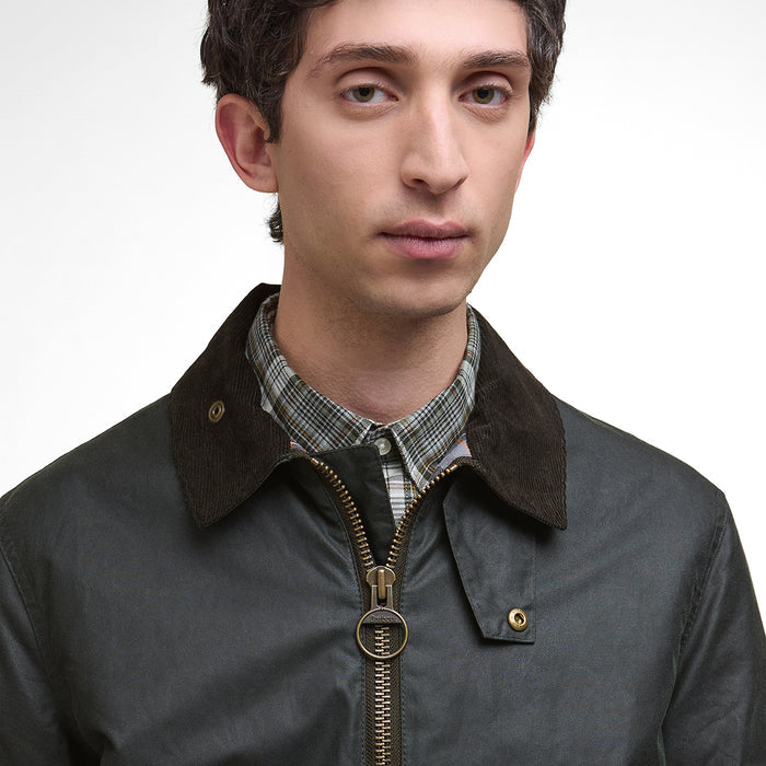 Barbour - Jig Waxed Jacket in Sage - Nigel Clare