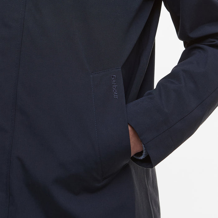 Barbour - Lorden Hooded Raincoat in Navy - Nigel Clare