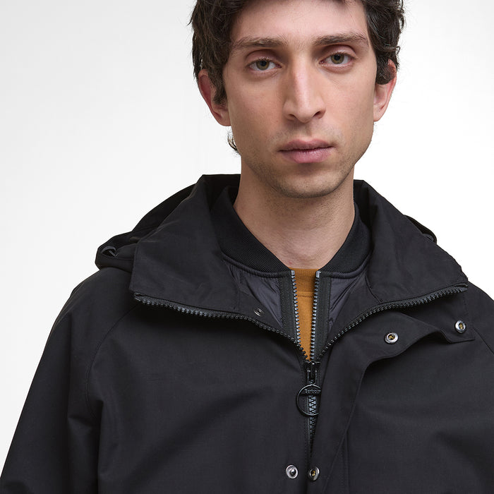 Barbour - Re-Engineered Spey Showerproof Jacket in Black - Nigel Clare