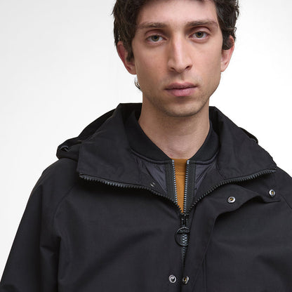 Barbour - Re-Engineered Spey Showerproof Jacket in Black - Nigel Clare