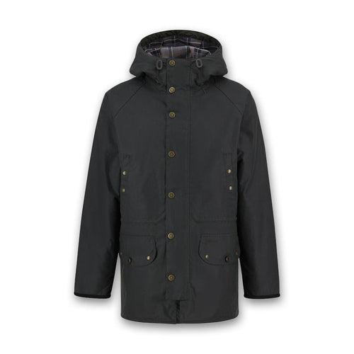 Barbour - Reel Waxed Parka in Sage - Nigel Clare