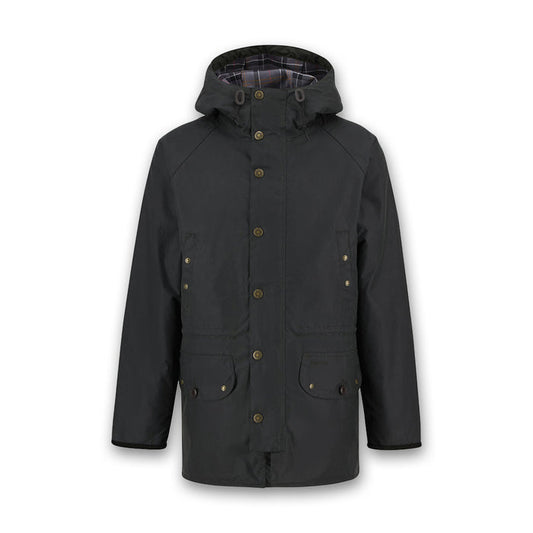 Barbour - Reel Waxed Parka in Sage - Nigel Clare